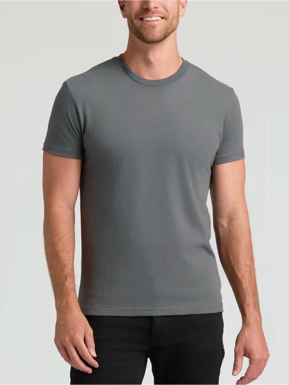Men's True Classic Carbon Gray Crewneck Short Sleeve T-Shirt